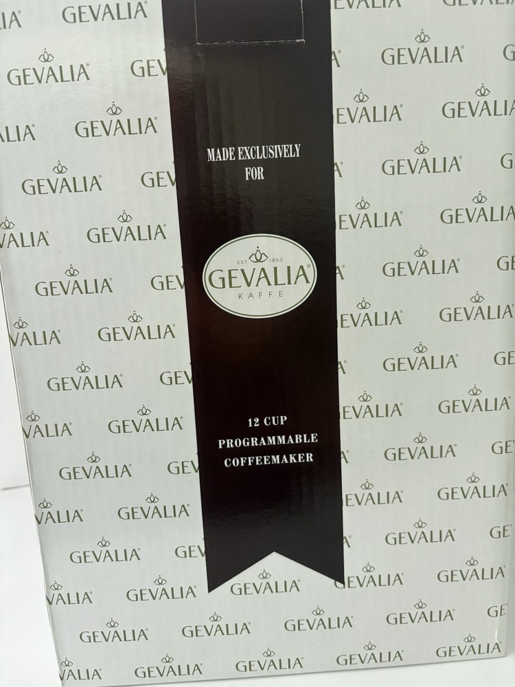 GEVALIA KAFFEE PROGRAMMABLE 12-CUP COFFEEMAKER BLACK MODEL C60-A NEW