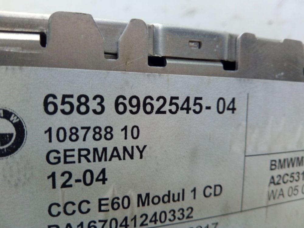 Radio/Cd-Changer Code Not Available! Fits for BMW 6 (E63) 645