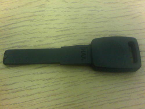 PLASTIC VALET KEY CASE WITH UNCUT BLADE 4 EMERGENCY USE FOR AUDI