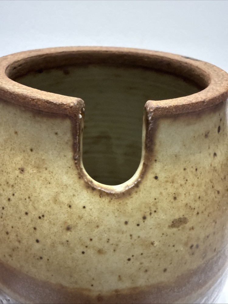 Vintage Rosenbloom Studio Stoneware Pottery Jar Bear Paws