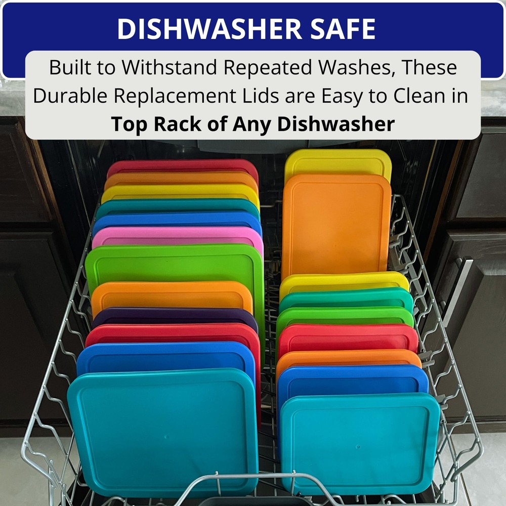 1, 2, 4 & 7 Cup Blue Round & 3, 6, 11 Cup Blue Rectangle Replacement Lids/Cov...