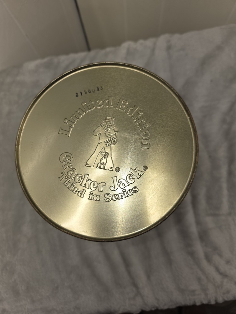 Vintage Pass Around Your Cracker Jack Tin 8" Tall Dated 1992