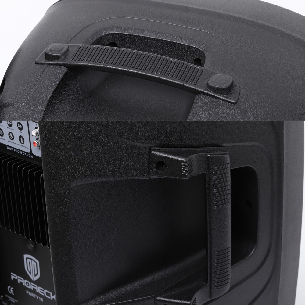 PRORECK 2000W 15" Powered DJ PA Speaker System Bluetooth/USB/SD/LED