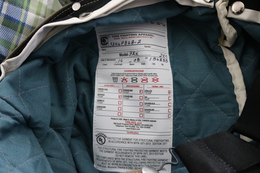 chieftain firefighter bunker jacket and pants NWOT