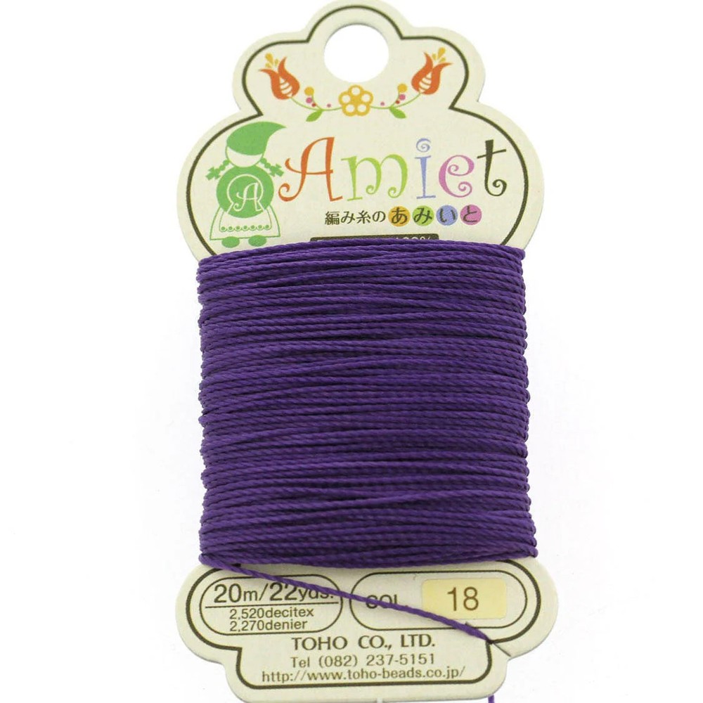 Royal Purple Toho Amiet Polyester Thread 22yrds/20m