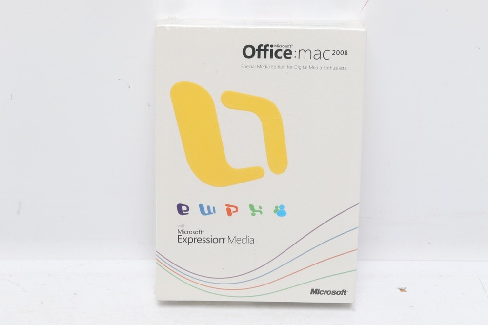Microsoft Office Mac 2008 with expression media New Sealed