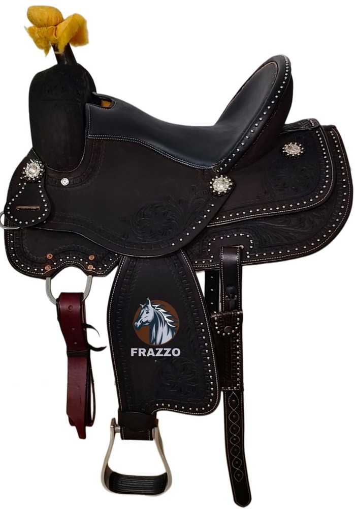 Western Barrel Saddle, Hand Crafted Leather Saddle, With Complete Tack Set