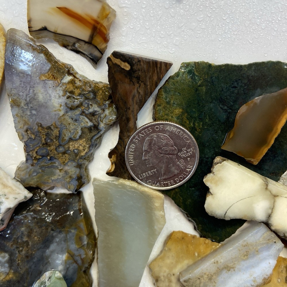 2 Pounds Lapidary Material Wholesale Slabs Mixed Lot