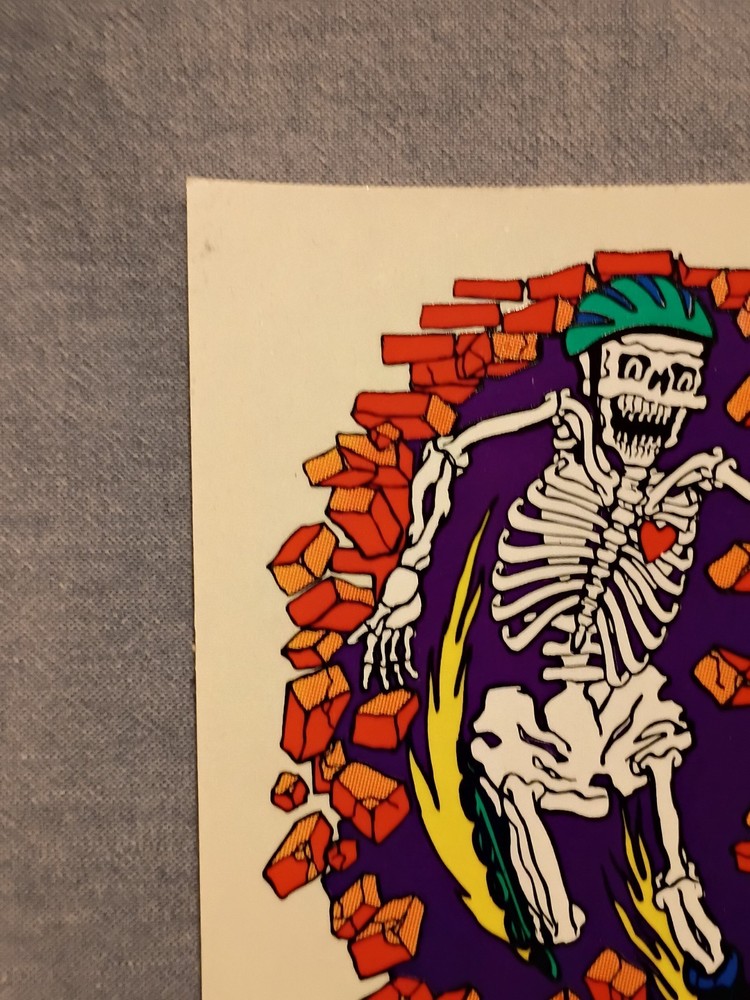 Vintage SKULLMAN Roller Blader sticker © 94 Greg Speirs