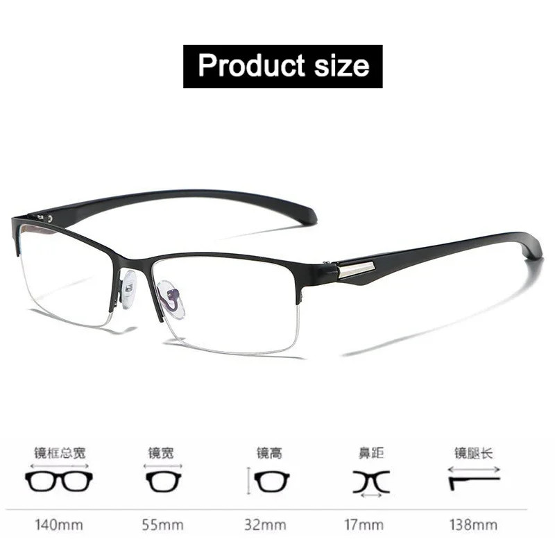 Photochromic Progressive Reading Glasses Men Hyperopia Presbyopia diopters