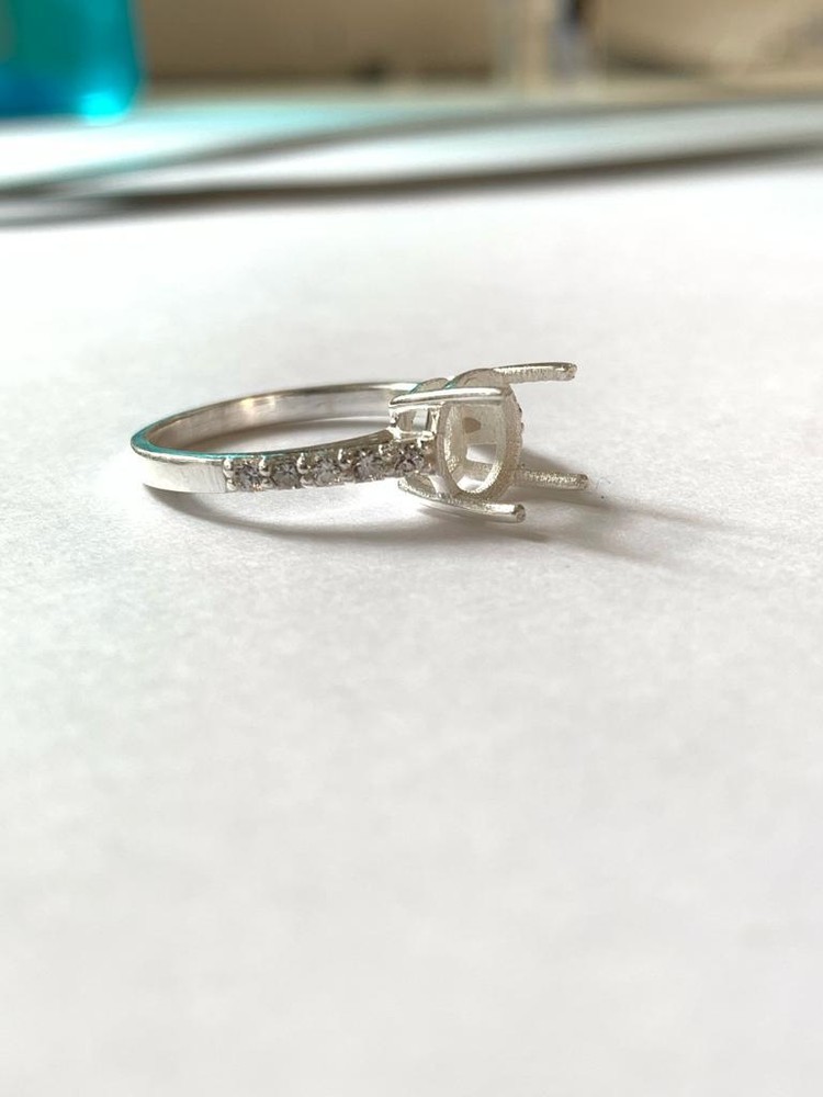 Sterling Silver Ring Blanks, 8 mm Round 925 Silver Ring Setting Bulk Order Sale