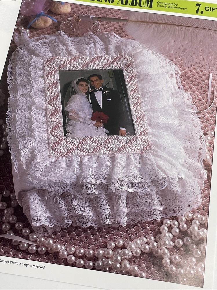 Annie's Attic Beaded Wedding Album Plastic Canvas Pattern
