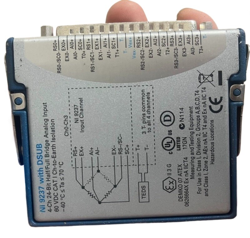 National Instruments NI 9237 cDAQ Strain / Bridge Input Module, D-Sub