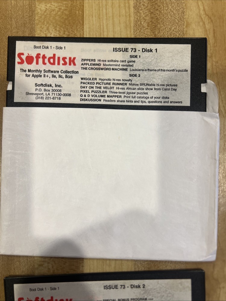 Softdisk Monthly Software Collection For Apple II Issues 92 And 64 4 Disks
