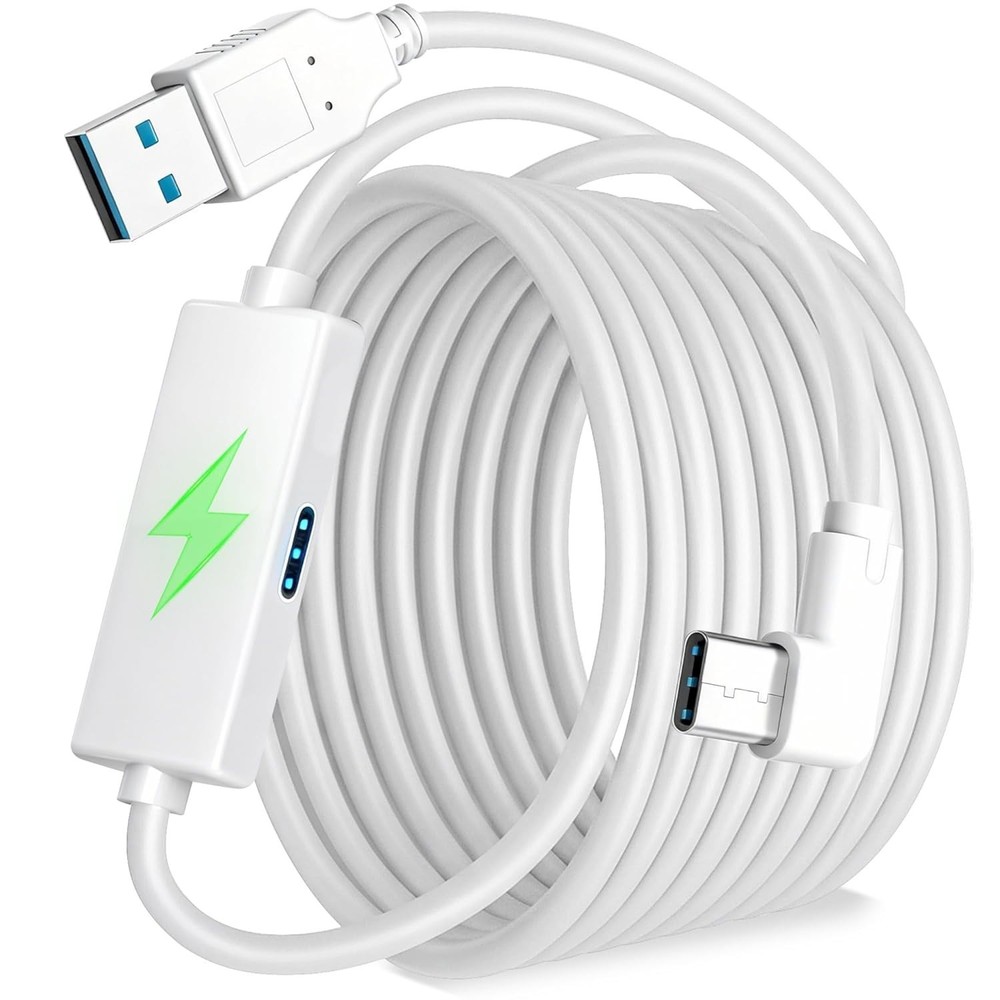 Design 16FT Link Cable for Quest 3S/3, Quest 2, Quest Pro, with Separate Char...