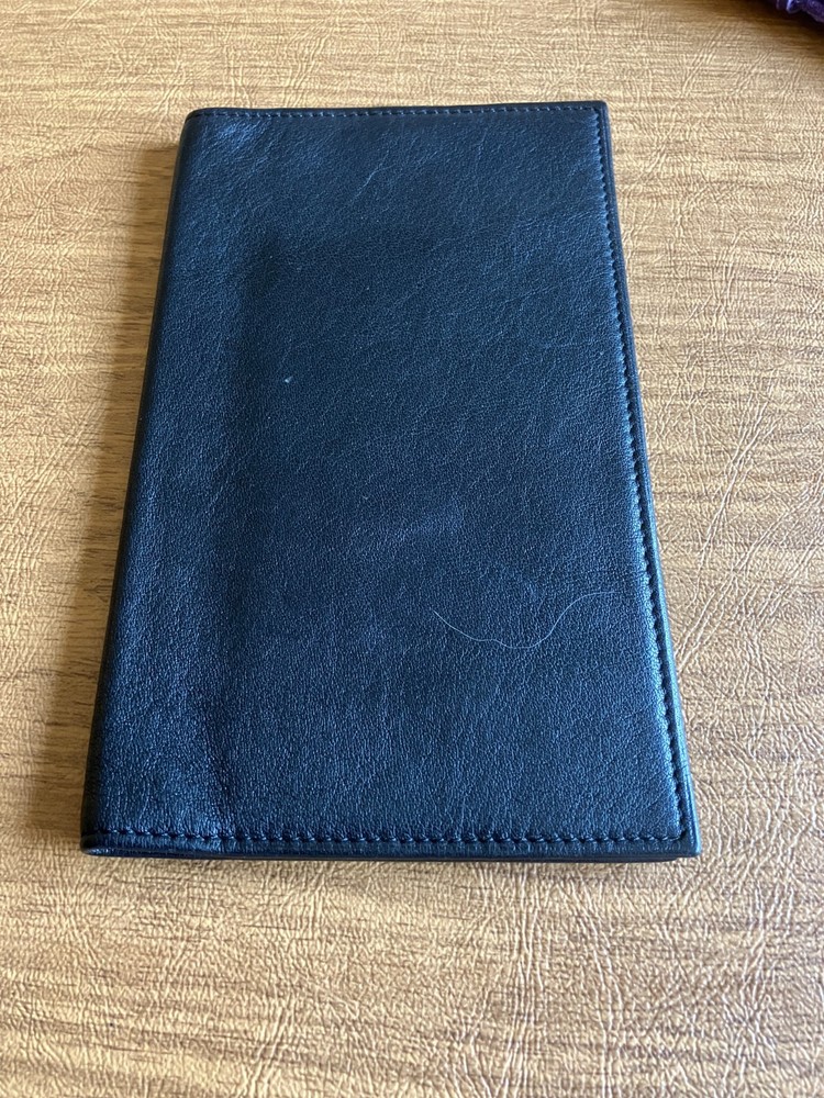TUMI Black Soft Leather Bi-fold Passport/Document/Wallet/Checkbook Organizer