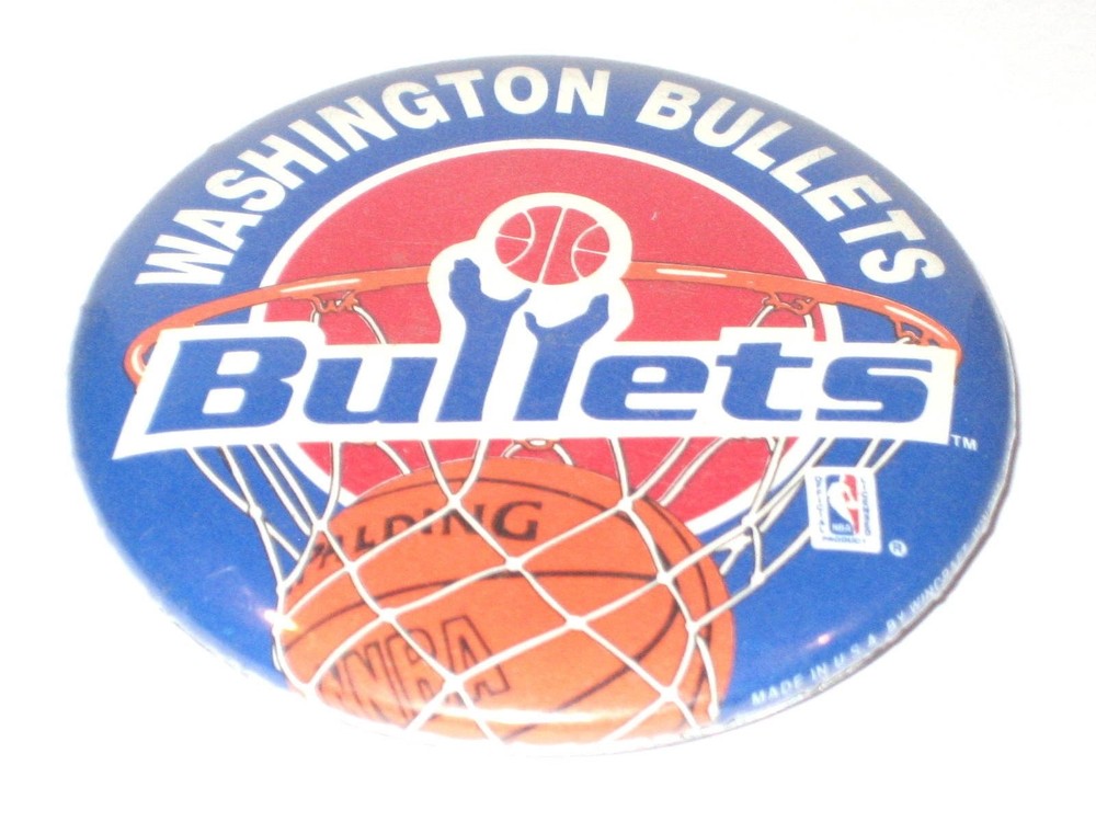 Washington Bullets NBA Team Logo Pinback Button 2 1/2"