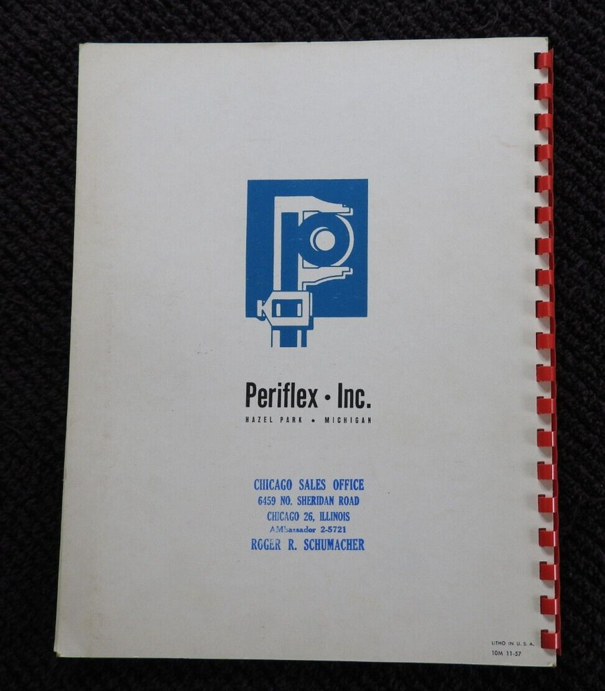 1957 Periflex Incorporated Molded Packings Engineering Catalog Hazel Park MI