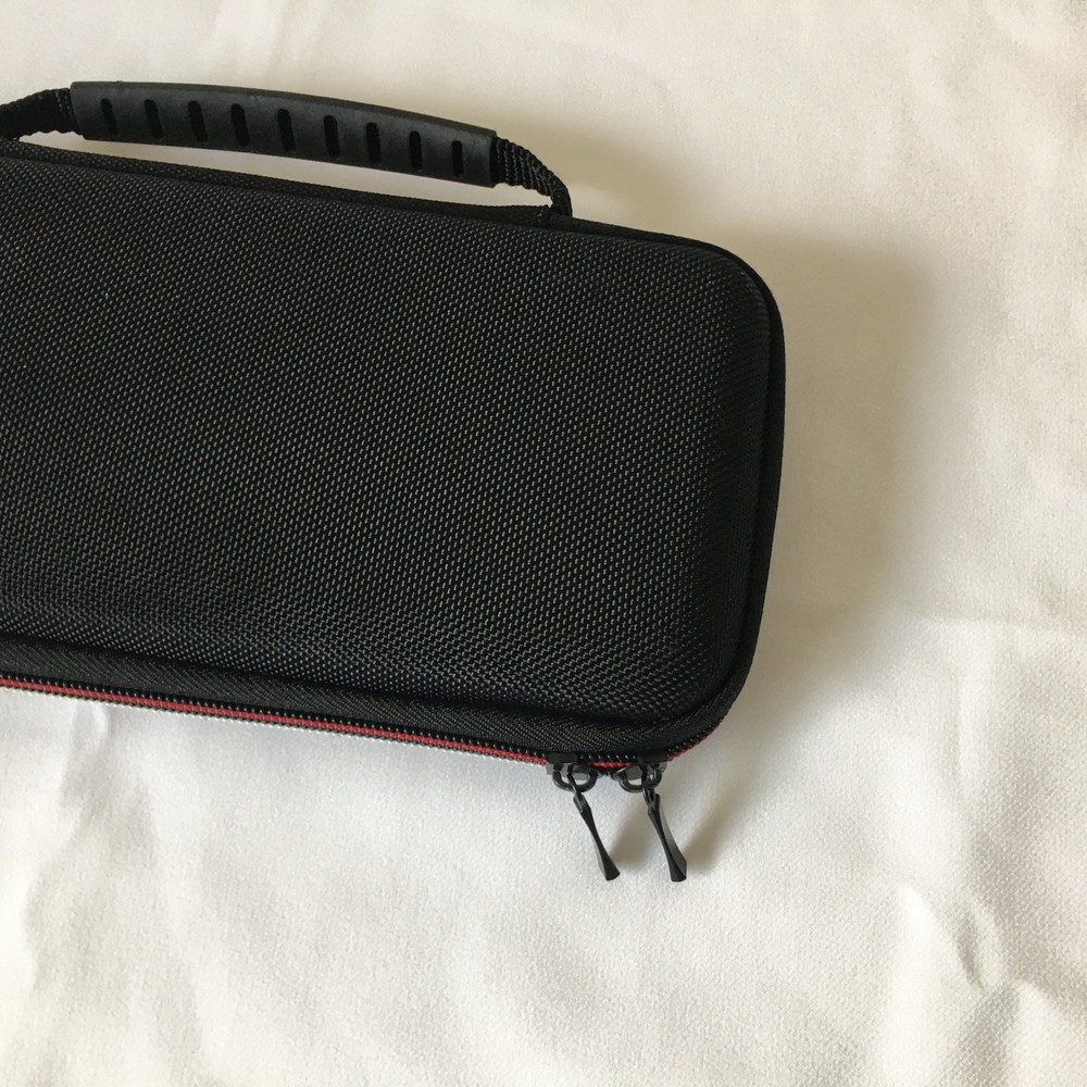 Nintendo Switch Lite Travel Case Hard Shell Black Protective Game Storage Pouch.