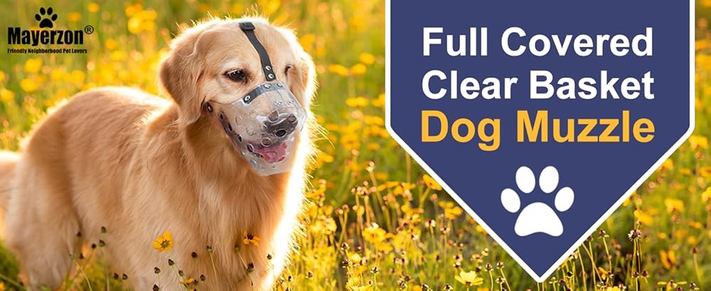 Dog Muzzle, Basket Muzzle for Small Medium Lar Sized Dogs to