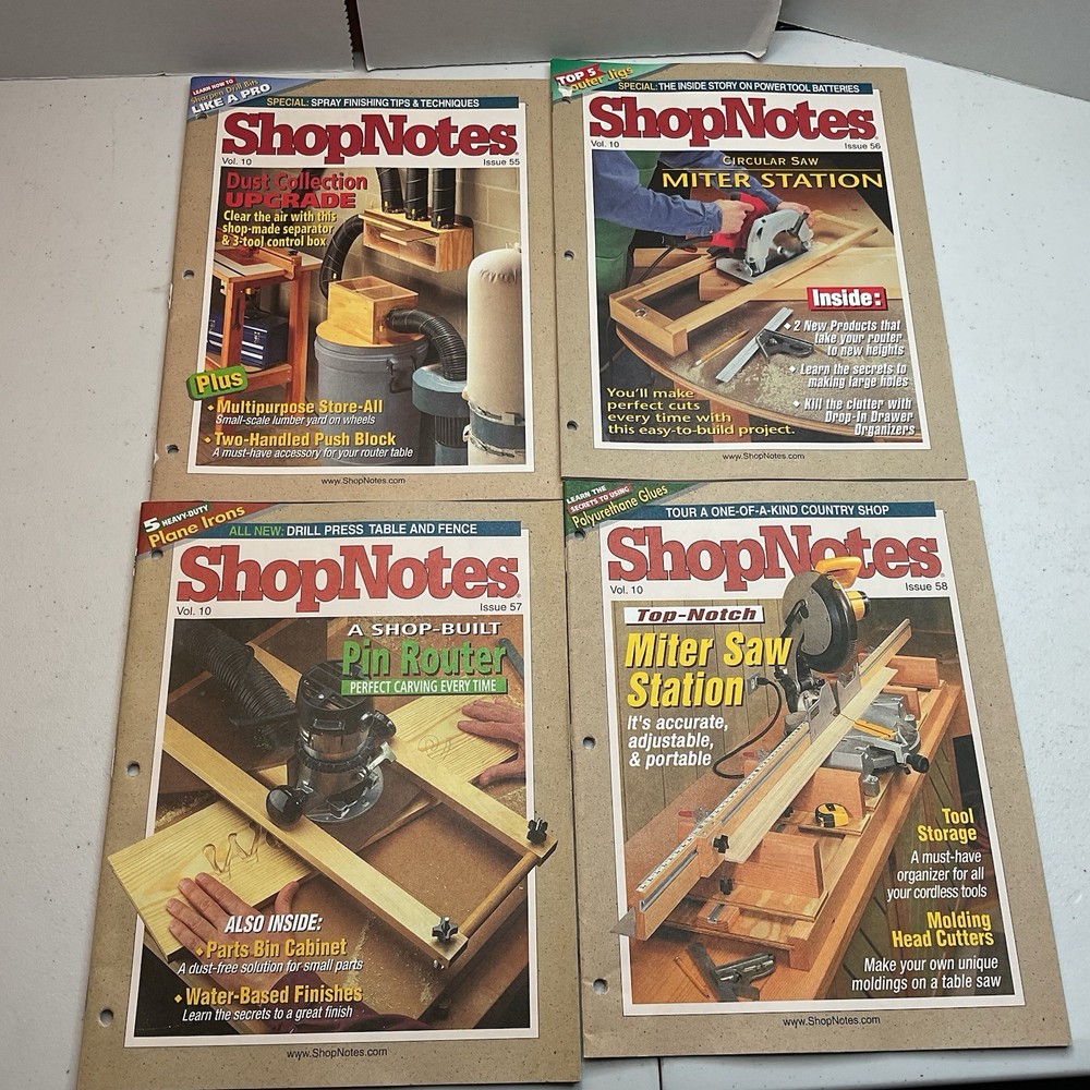 ShopNotes Magazine (Lot of 17) Tips, Tools, Techniques, Issues: 55-60,62-72