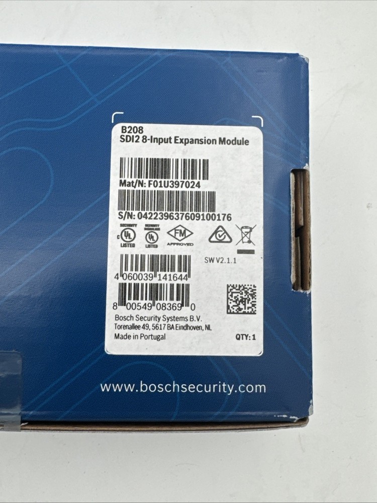 New Bosch Expansion Switch Octo-Input Module Control Panel - B208 Sealed