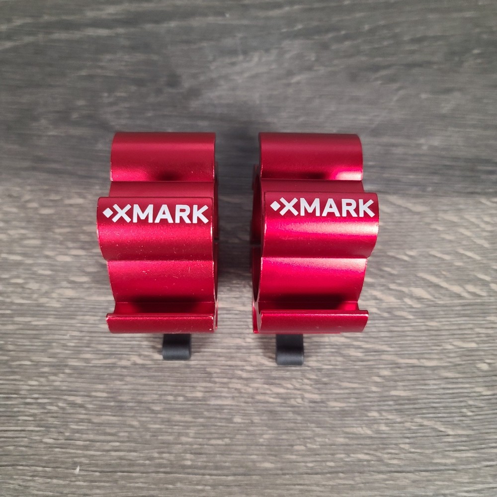 XMark Aluminum Olympic Barbell Collars Locking 2" with Quick Release Red