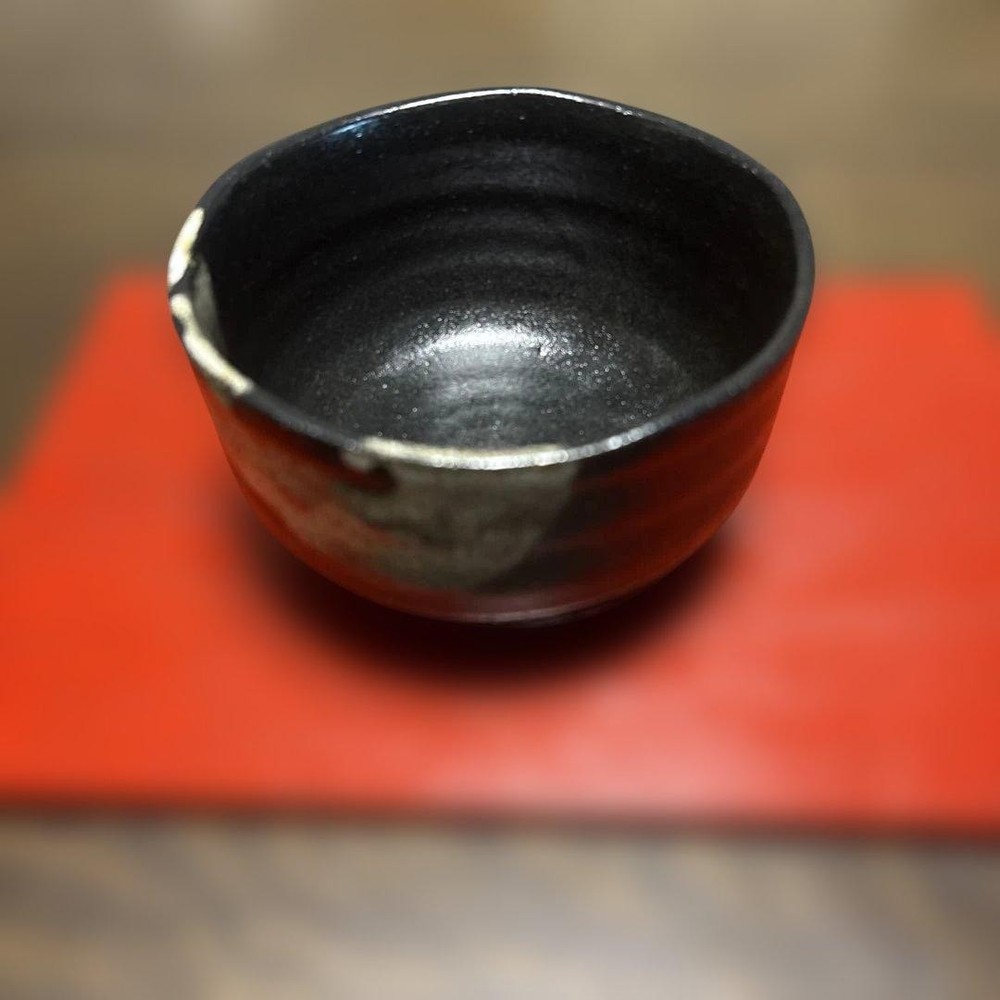 Tea Utensils black wave pattern