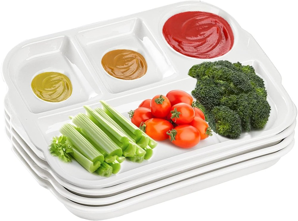 ZEA Divided Dinner Trays, Ceric Serving Platter Dinner Plates