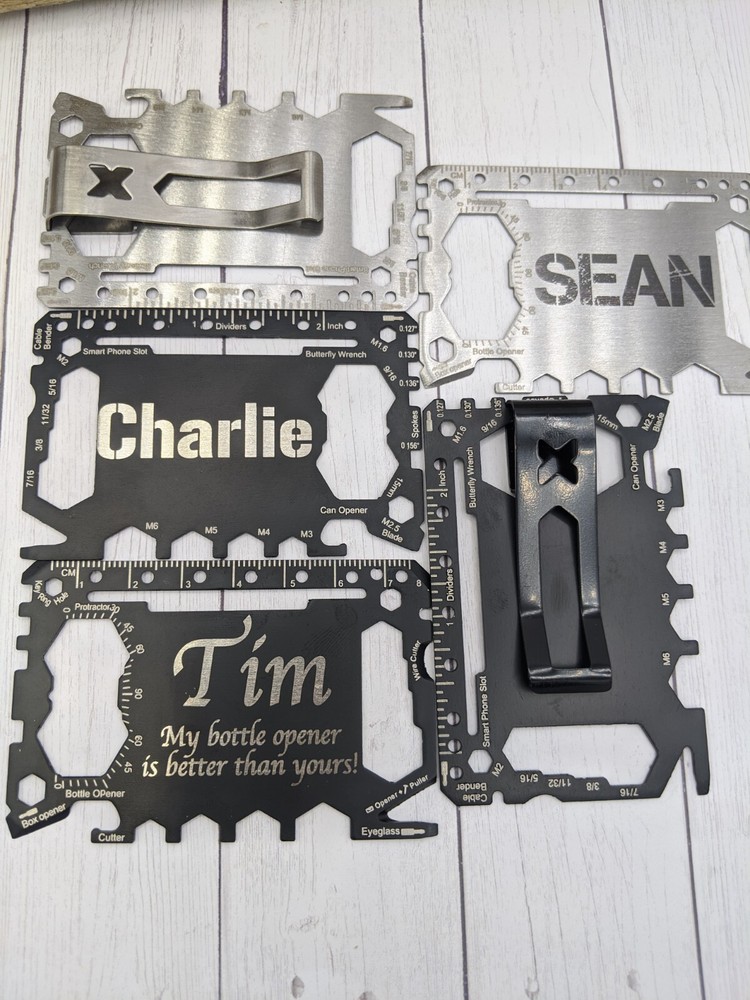 46 in 1 Credit Card Multi Tool - Personalized - Laser Engraved Multi Tool!