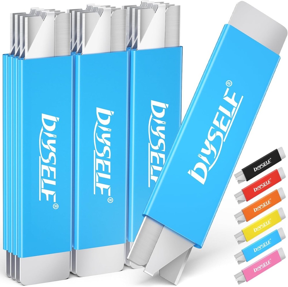DIYSELF Box Cutters, 12 Pack Cutter Retractable, 12-Pack, Blue