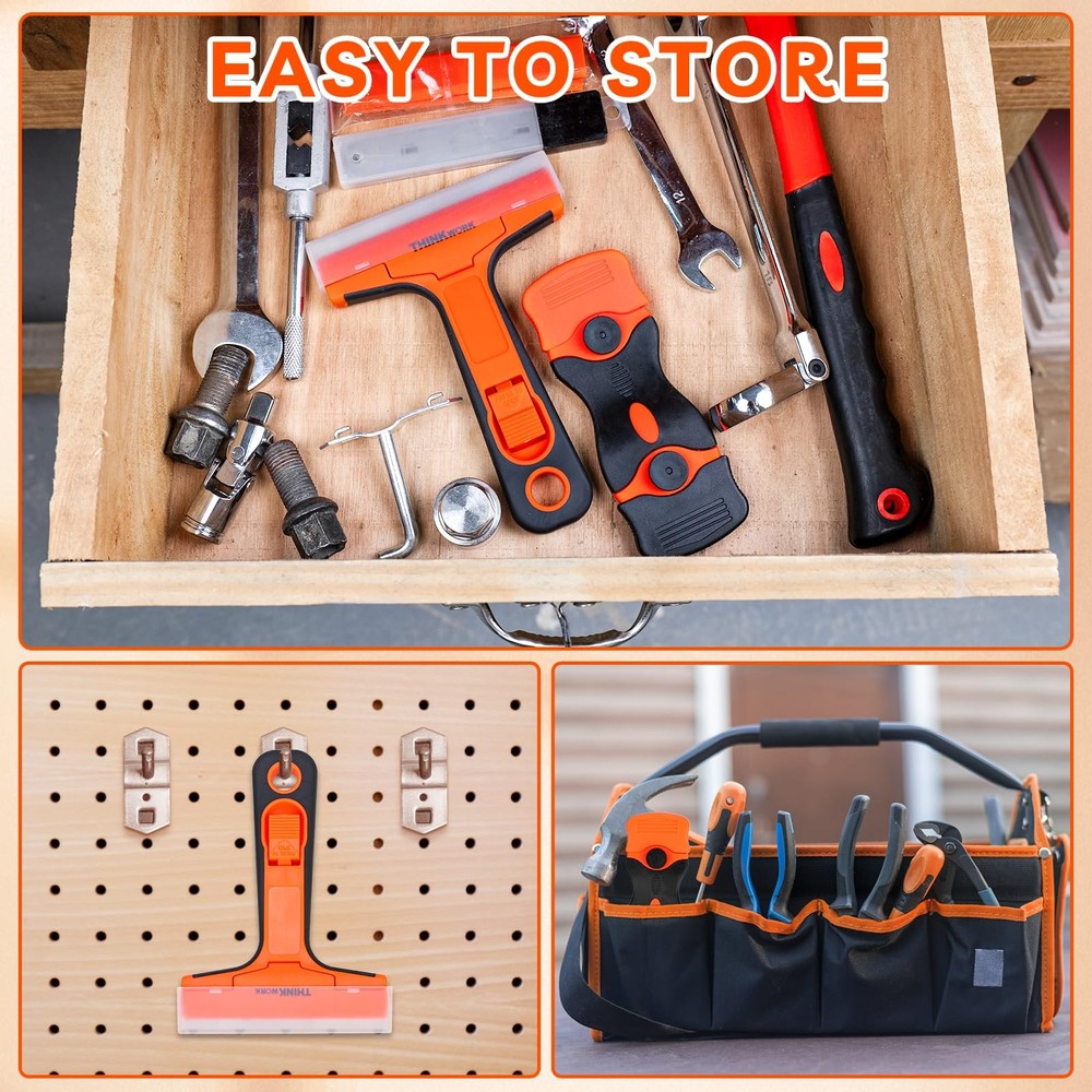 Razor Blade Scraper, 2 Pack 2 Pack+40Pcs, Scraper Tool Set