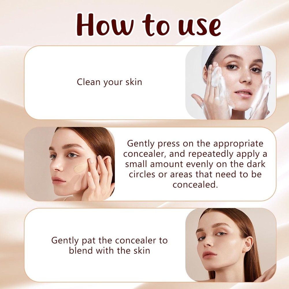 Dark Circle Corrector – CC Undereye Concealer Medium Tan Peach + Brush