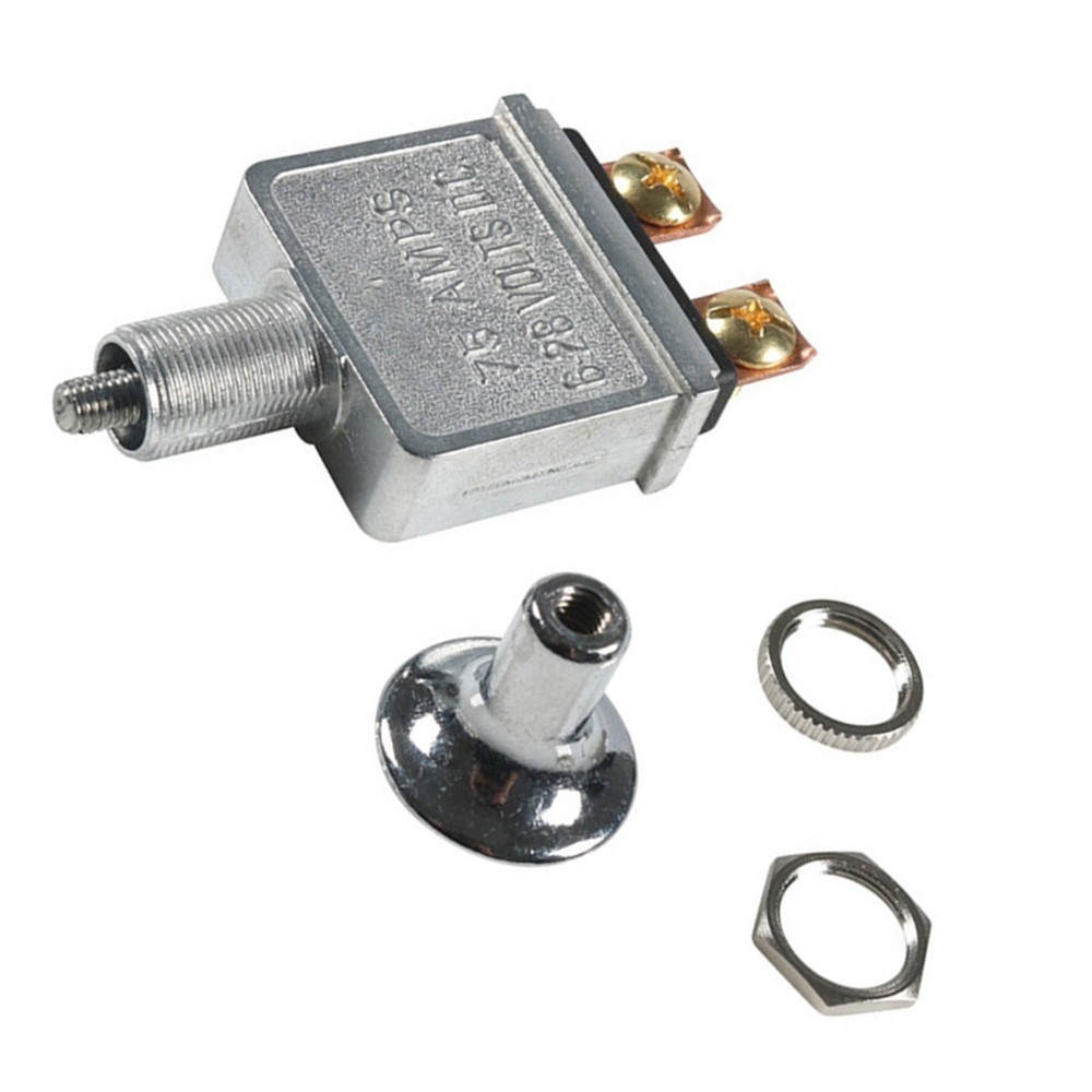 2PCS Push Pull Switch 75 Amp 628V DC SPST 2 Position with Chrome Plated Knob
