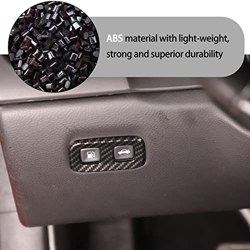 Automotive Rear Tailgate Switch Button Frame Contained in Carbon fiber grain