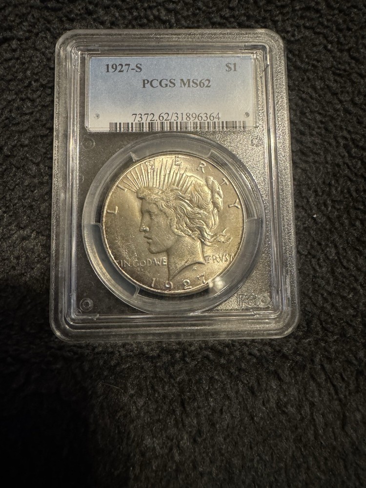 1927-S Peace Dollar PCGS MS62