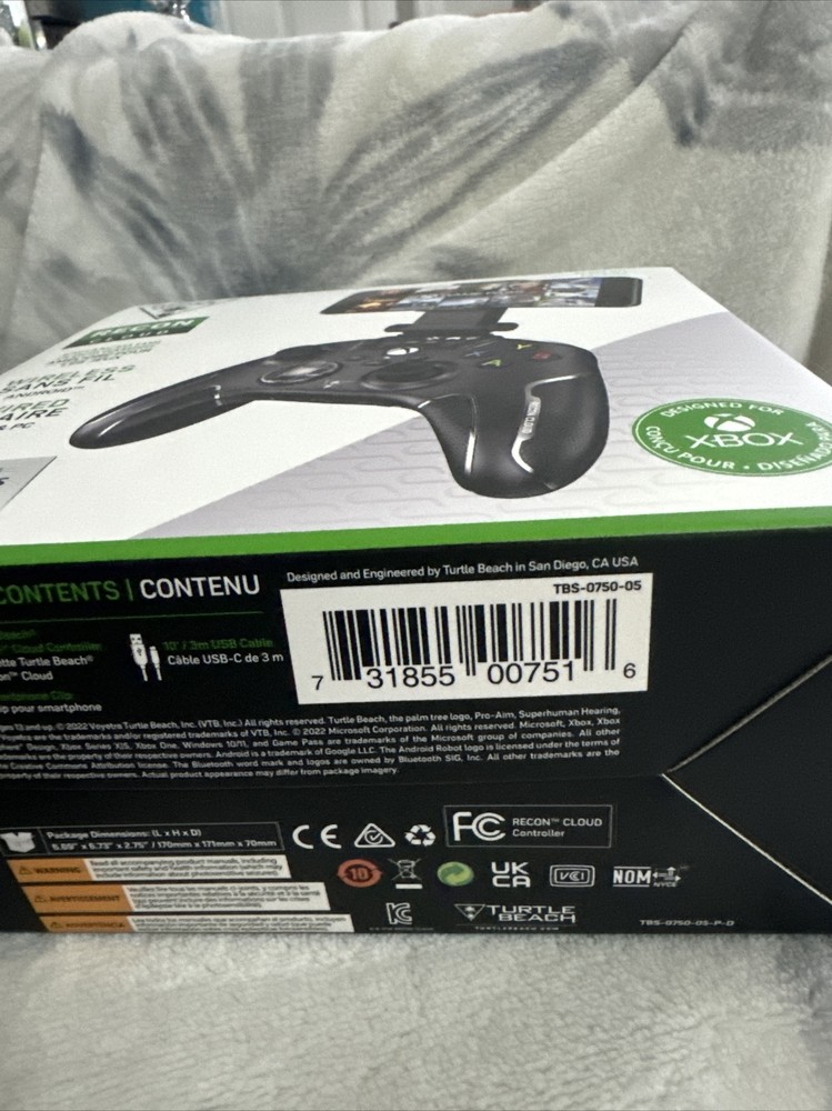 Turtle Beach Recon Cloud Controller XB Android Black [New ] Xbox One, Xbox Ser