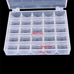 Bobbin Box,LNKA 2 Box Machine Organizer Plastic Case for Brother...