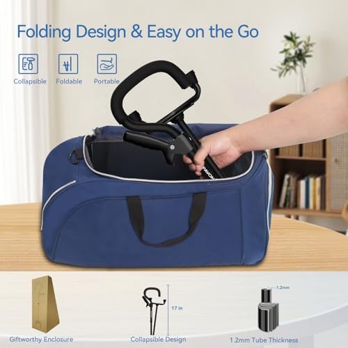Canes for Women/Men with Second Handle, Foldable & Adjustable Walking black