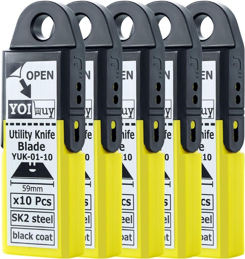 Ultra Sharp 50pcs Replacement Blades with Storage Case - Rust Resistant Design