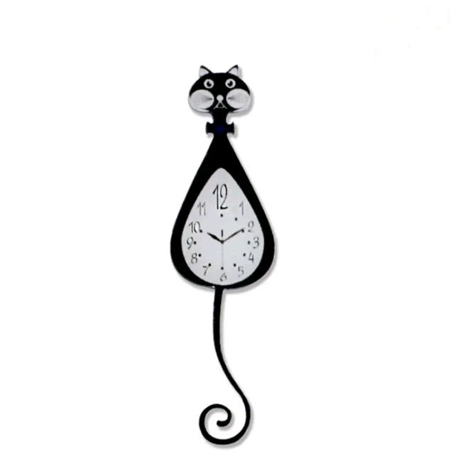 Mini Cat Clock Model Dollhouse Wall Miniature Doll House Accessory Exquisite