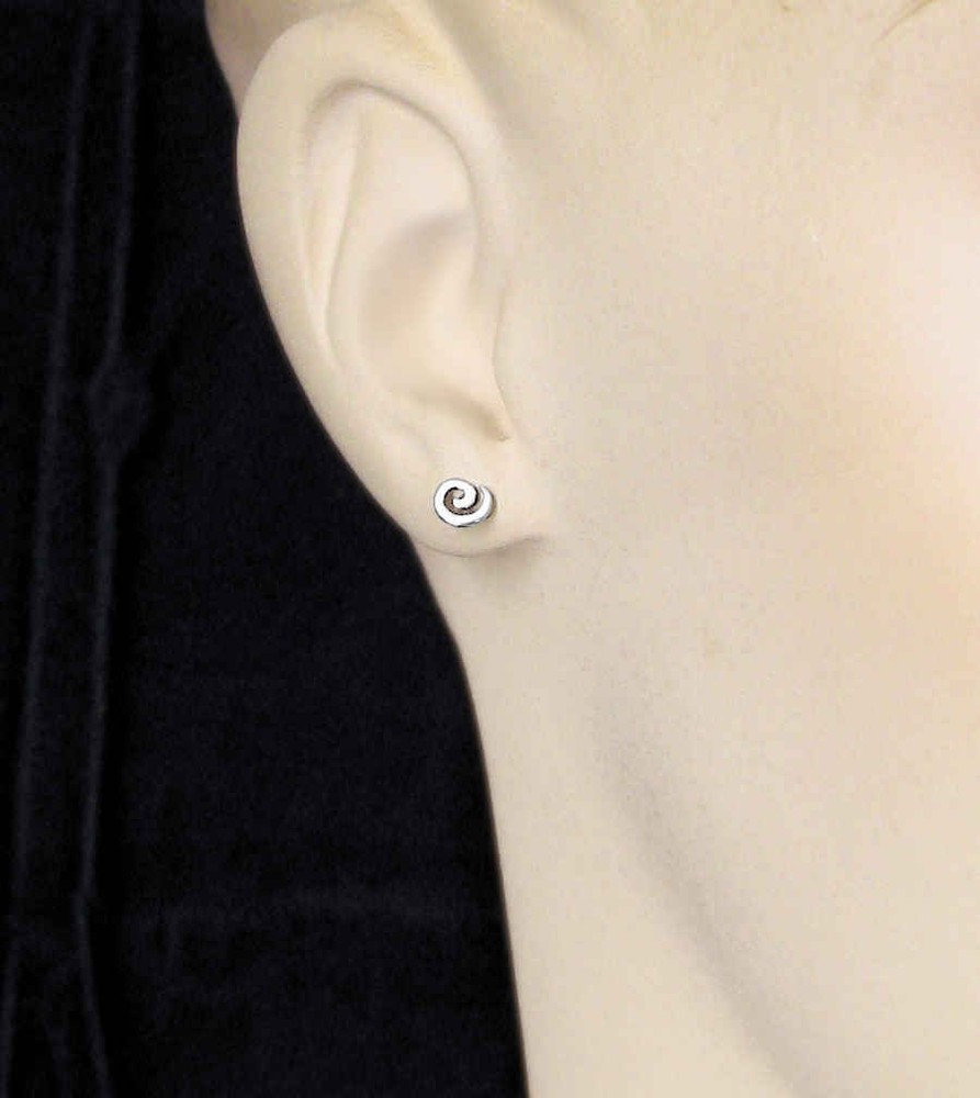 Tiny Spiral Stud Earrings wh341