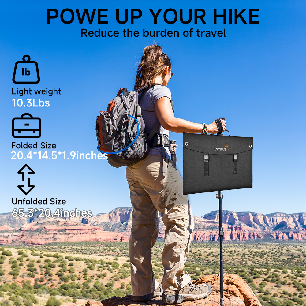 120W 200W 300W 400W Portable Solar Panel for Solar Generators, Outdoor Camping