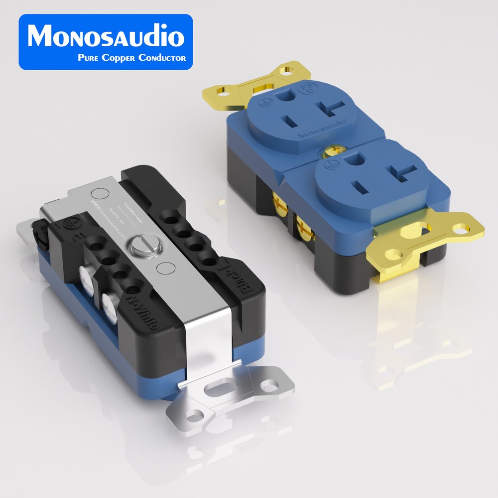 Monosaudio 20A Pure Copper Outlet Duplex Wall AC Power Receptacles Wall socket