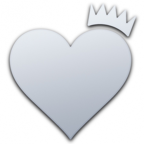 Hearts & Crown Acrylic Mirror (Several Sizes Available)
