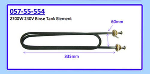 2700W 240V RINSE TANK ELEMENT 057-55-554