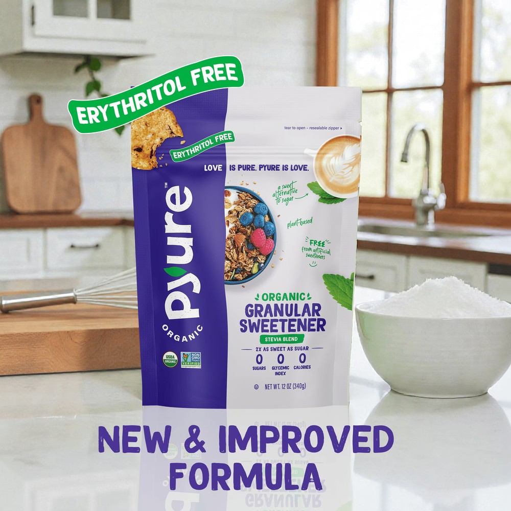 2 Pack Organic Stevia Sugar Substitute 12 oz
