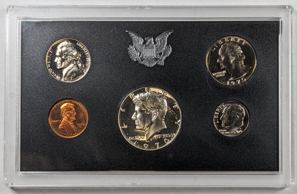 1970 S 1C 50C Proof Set Small Date