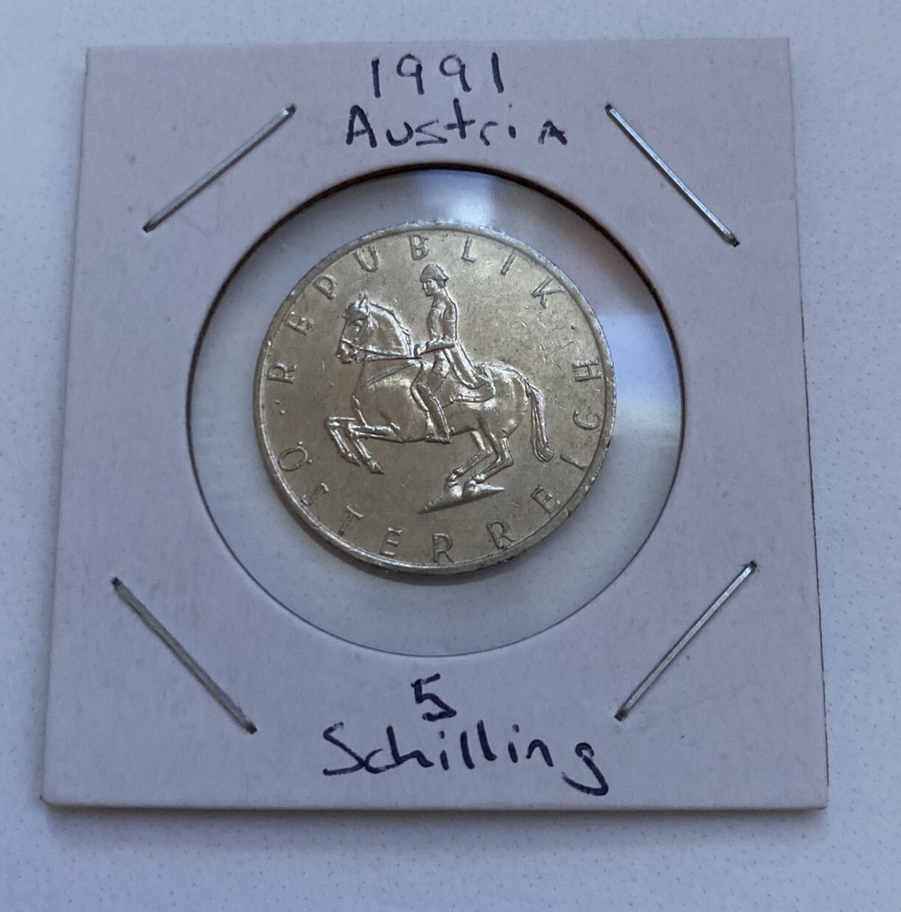 1991 Austria 5 Schilling Coin B9