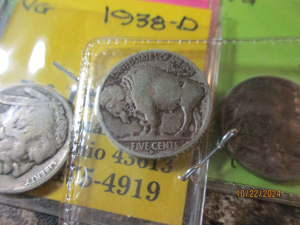 1938-D BUFFALO NICKEL VG EE
